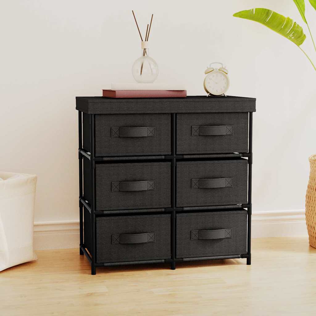 vidaXL Storage Cabinet | Black | Steel, Polyester | Medium | Light Weight 1