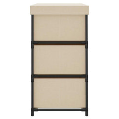 vidaXL Storage Cabinet | Cream | Steel | Medium | Lightweight 4