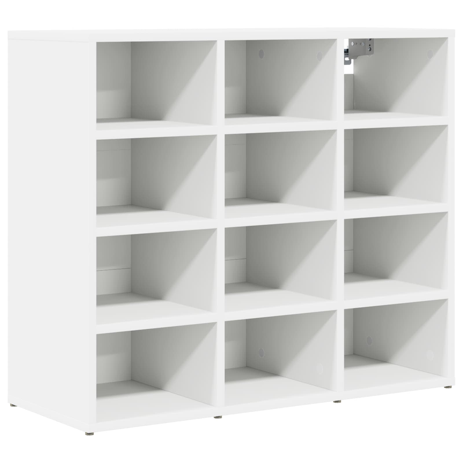 vidaXL Shoe Cabinet 77.5 x 30 x 67 cm Engineered Wood White 2