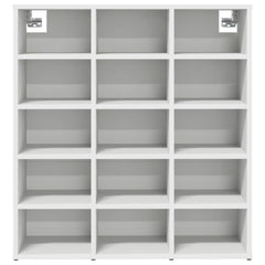 vidaXL Shoe Cabinet 77.5 x 30 x 83.5 cm Engineered Wood White 5