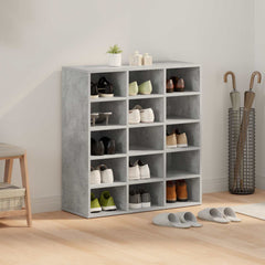 vidaXL Shoe Cabinet 77.5 x 30 x 83.5 cm Engineered Wood Concrete grey 4