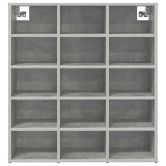 vidaXL Shoe Cabinet 77.5 x 30 x 83.5 cm Engineered Wood Concrete grey 5