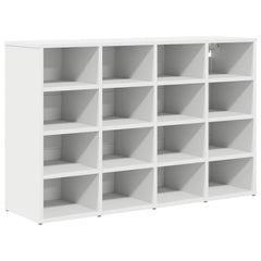 vidaXL Shoe Cabinet 103 x 30 x 67 cm Engineered Wood White 2