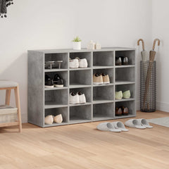 vidaXL Shoe Cabinet 103 x 30 x 67 cm Engineered Wood Concrete grey 4