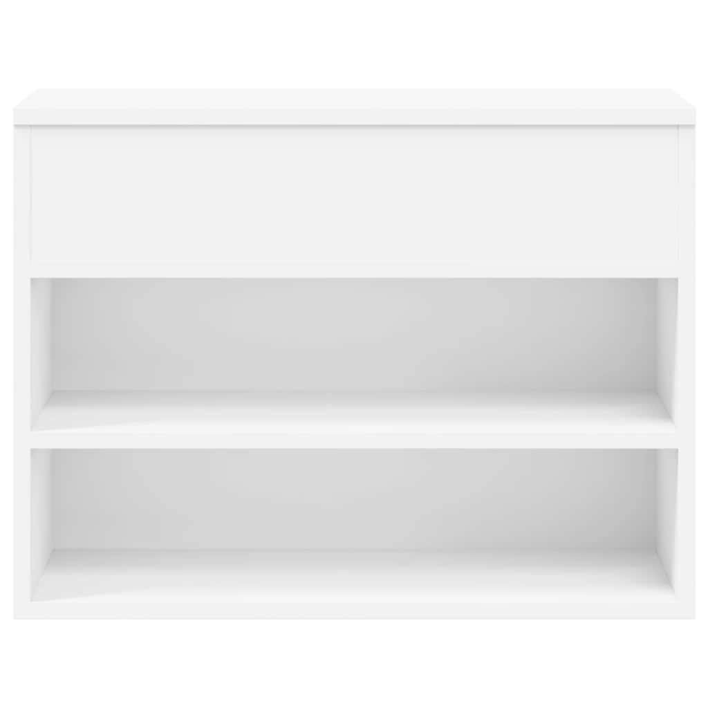 808738 vidaXL Shoe Bench White 60x30x45 cm Engineered Wood 4
