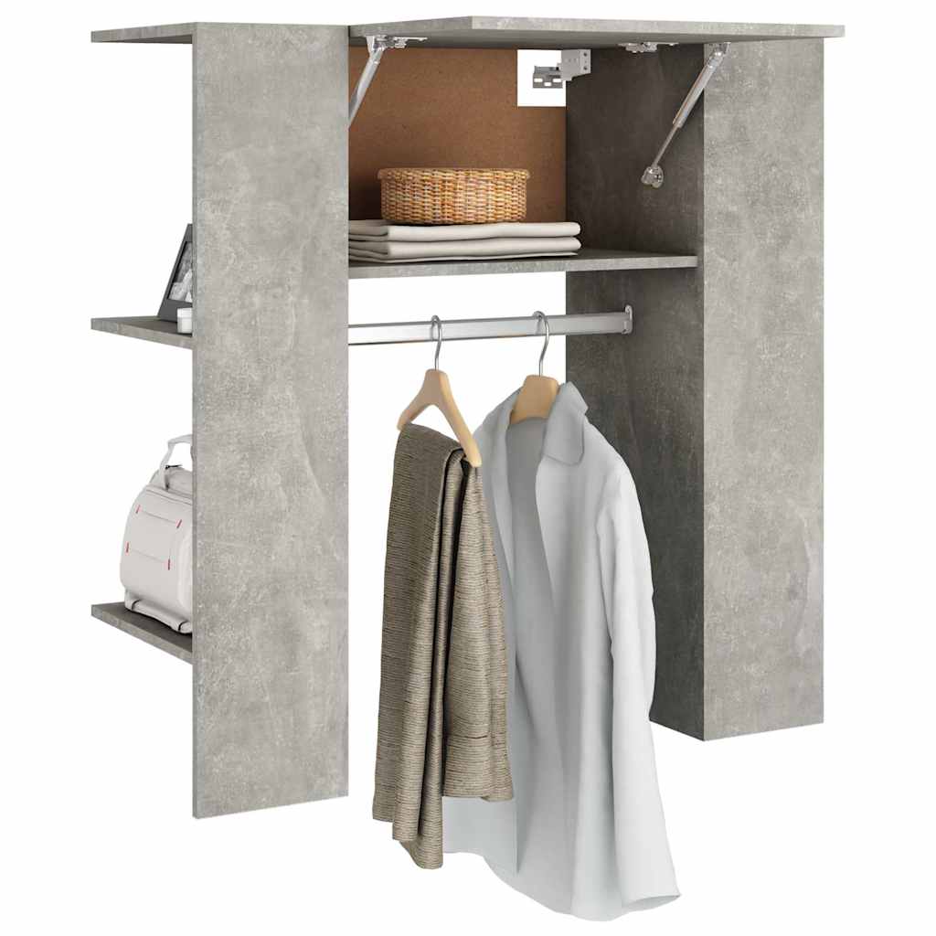 vidaXL Hallway Cabinet Concrete Grey 97.5x37x99 cm Engineered Wood 4