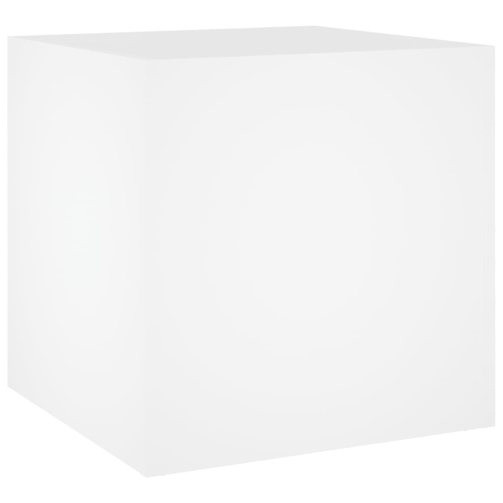 vidaXL Planter Box | White | Engineered wood | 40 cm square | Decorative Inlays 2