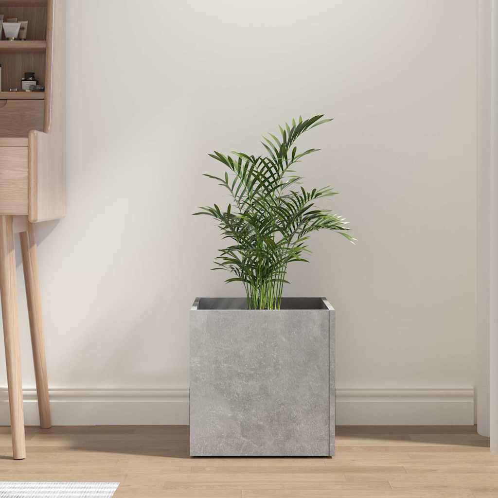 vidaXL Planter Box Concrete Grey 40x40x40 cm Engineered Wood 3