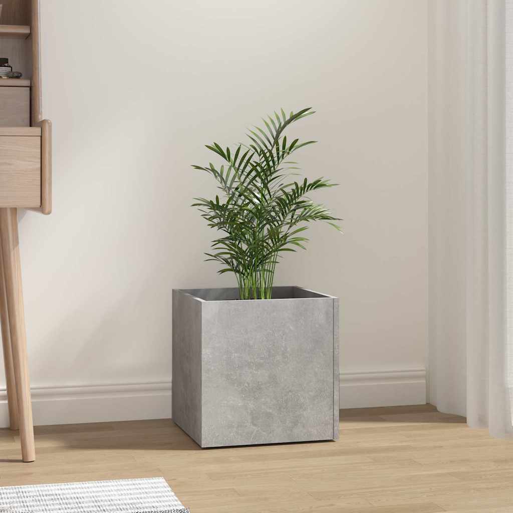 vidaXL Planter Box Concrete Grey 40x40x40 cm Engineered Wood 1