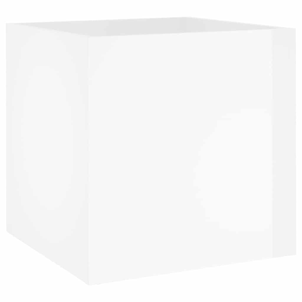 vidaXL Planter Box High Gloss White 40x40x40 cm Engineered Wood 2