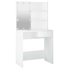 vidaXL Dressing Table with LED White 74.5x40x141 cm 6