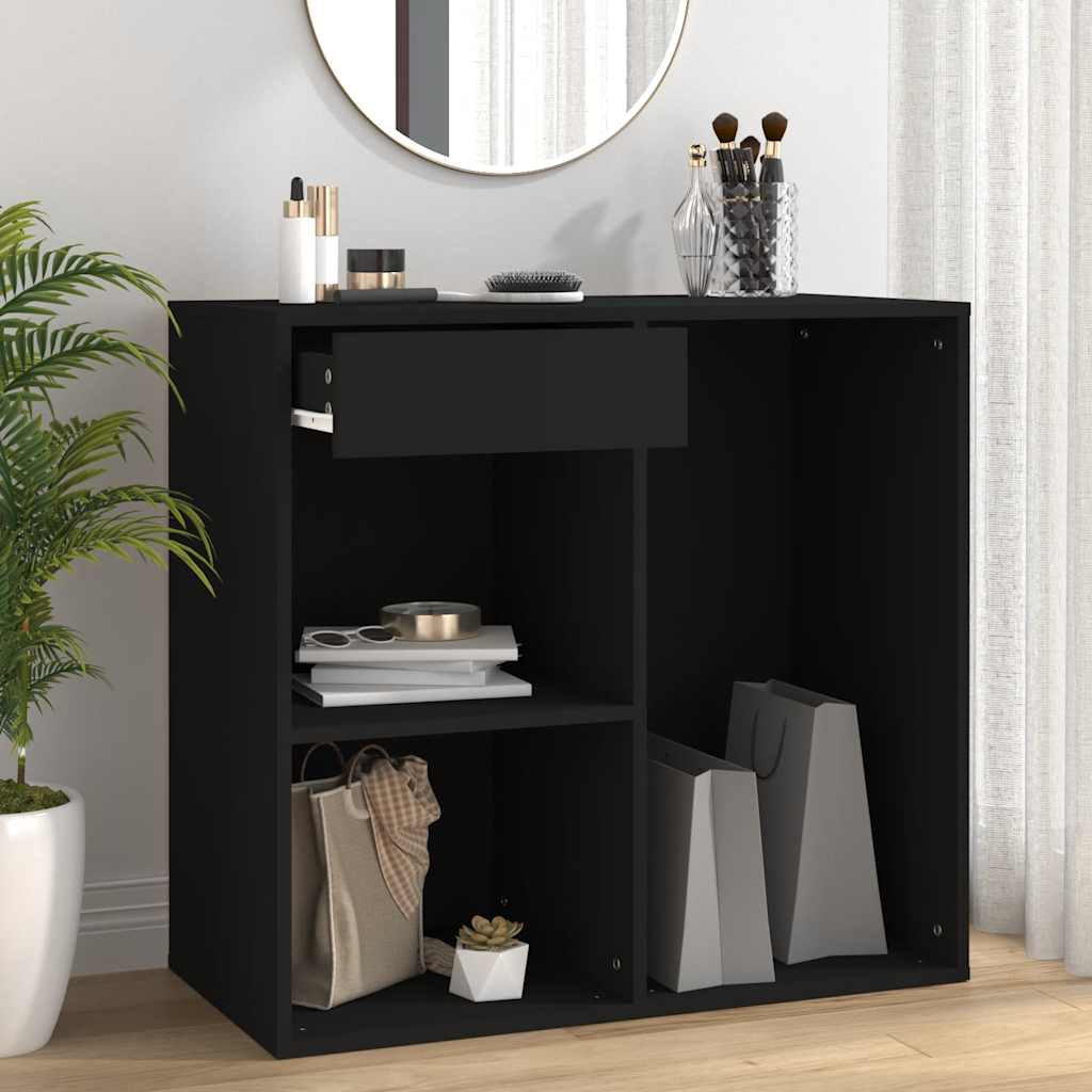 vidaXL Cosmetic Cabinet Black 80x40x75 cm Engineered Wood 1