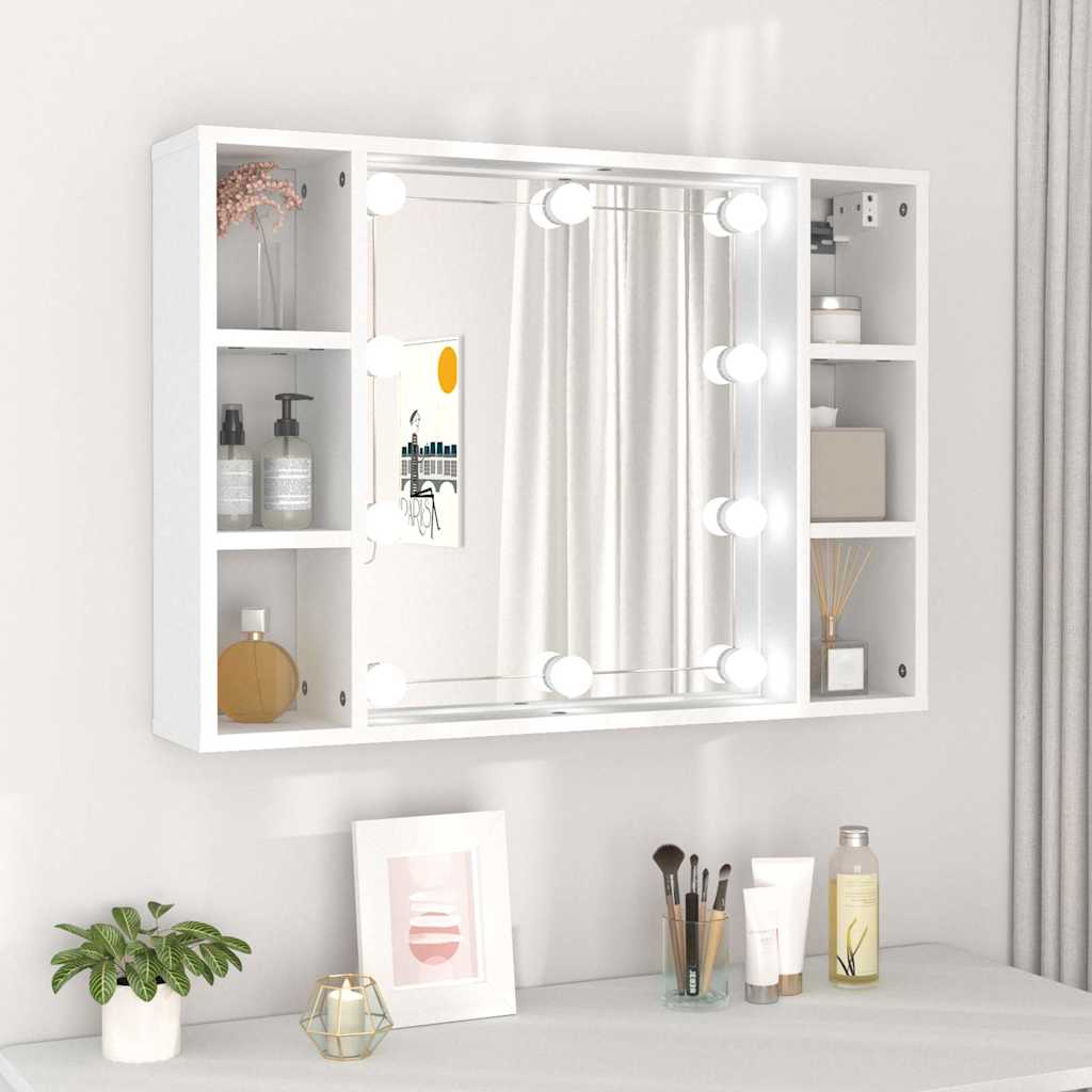 Mirror Cabinet with LED in White