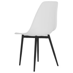 vidaXL Dining Chairs 4 pcs White PP 6