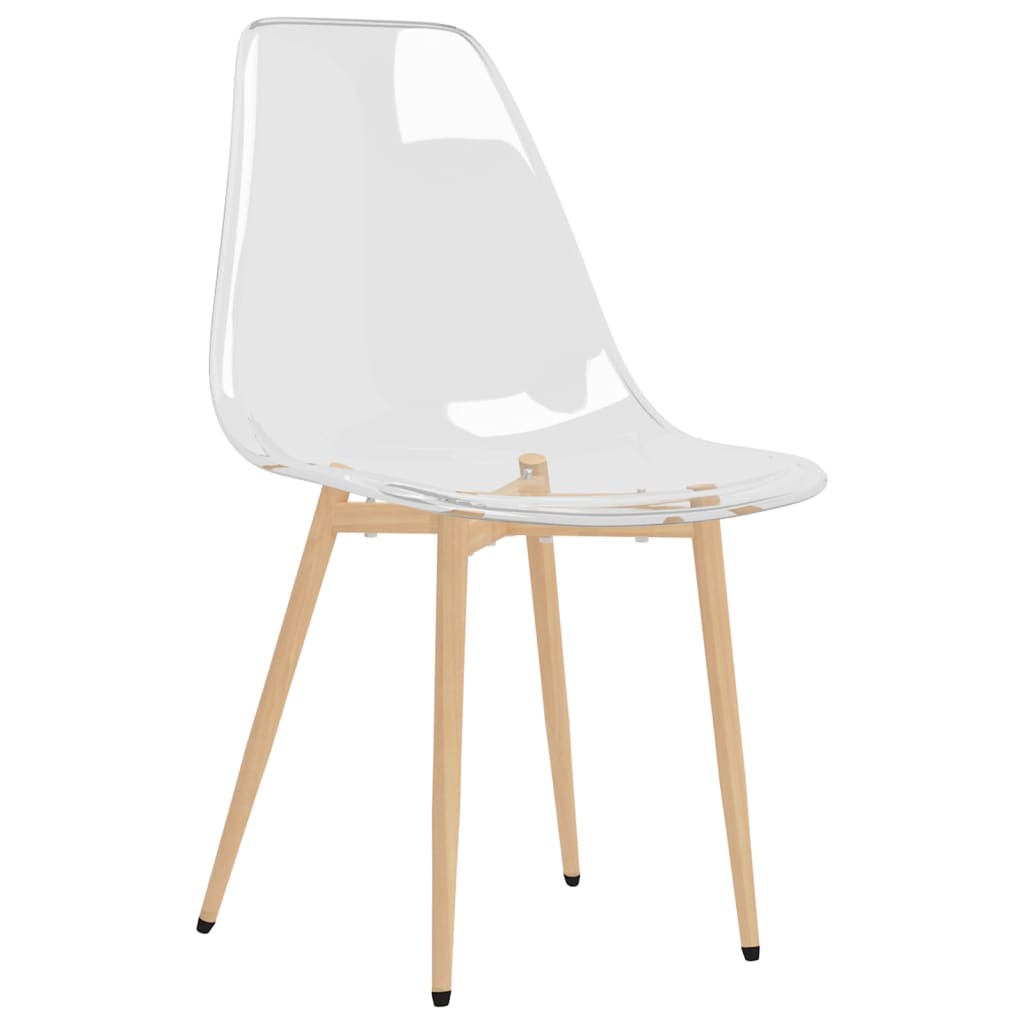 vidaXL Dining Chairs 4 pcs Transparent PET 3