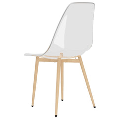 vidaXL Dining Chairs 4 pcs Transparent PET 6