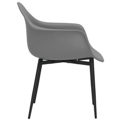 vidaXL Dining Chairs 4 pcs Grey PP 5