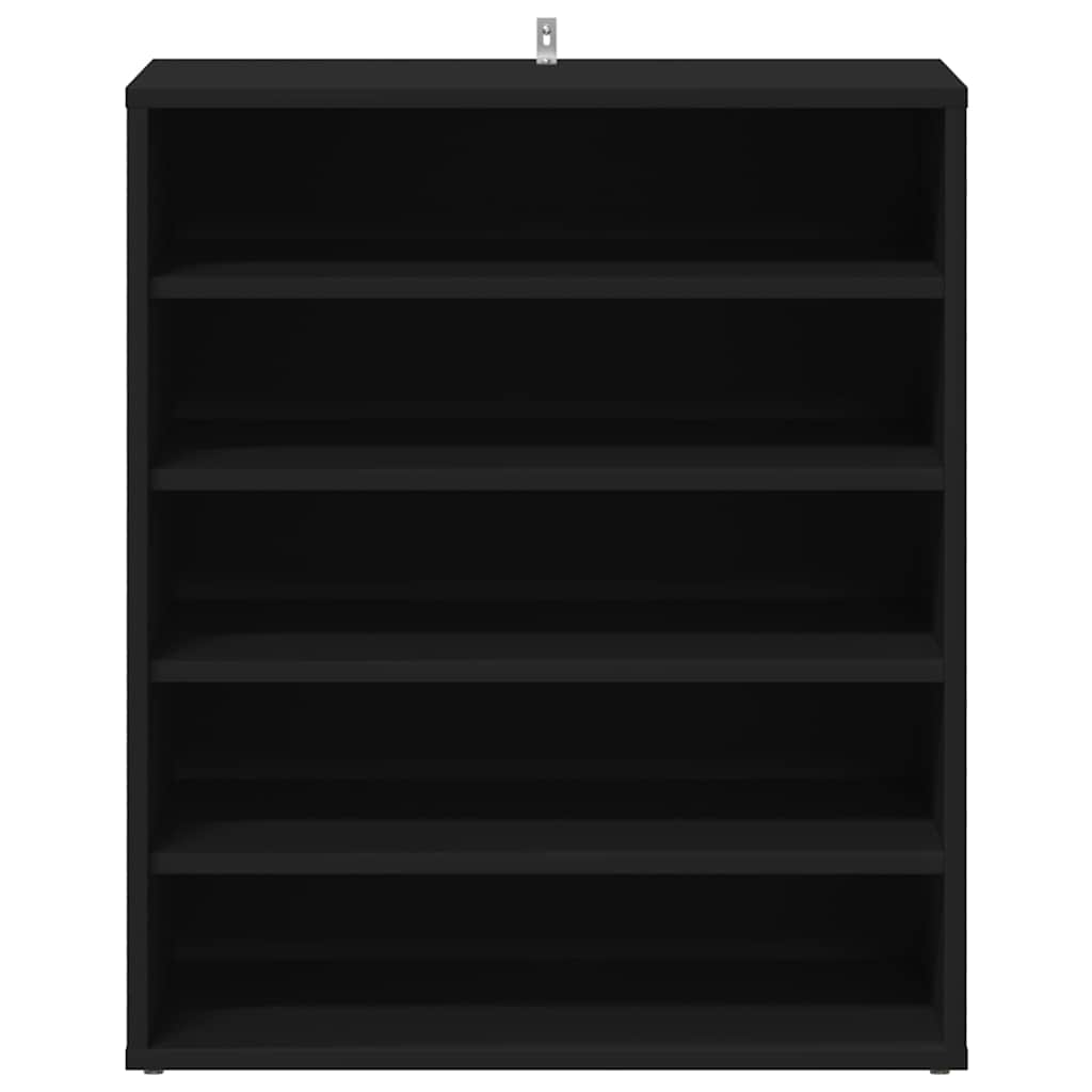 vidaXL Shoe cabinets 60 x 35 x 70 cm Black 5 shelves for shoes 5