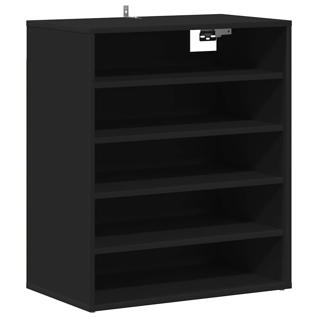 vidaXL Shoe cabinets 60 x 35 x 70 cm Black 5 shelves for shoes 6