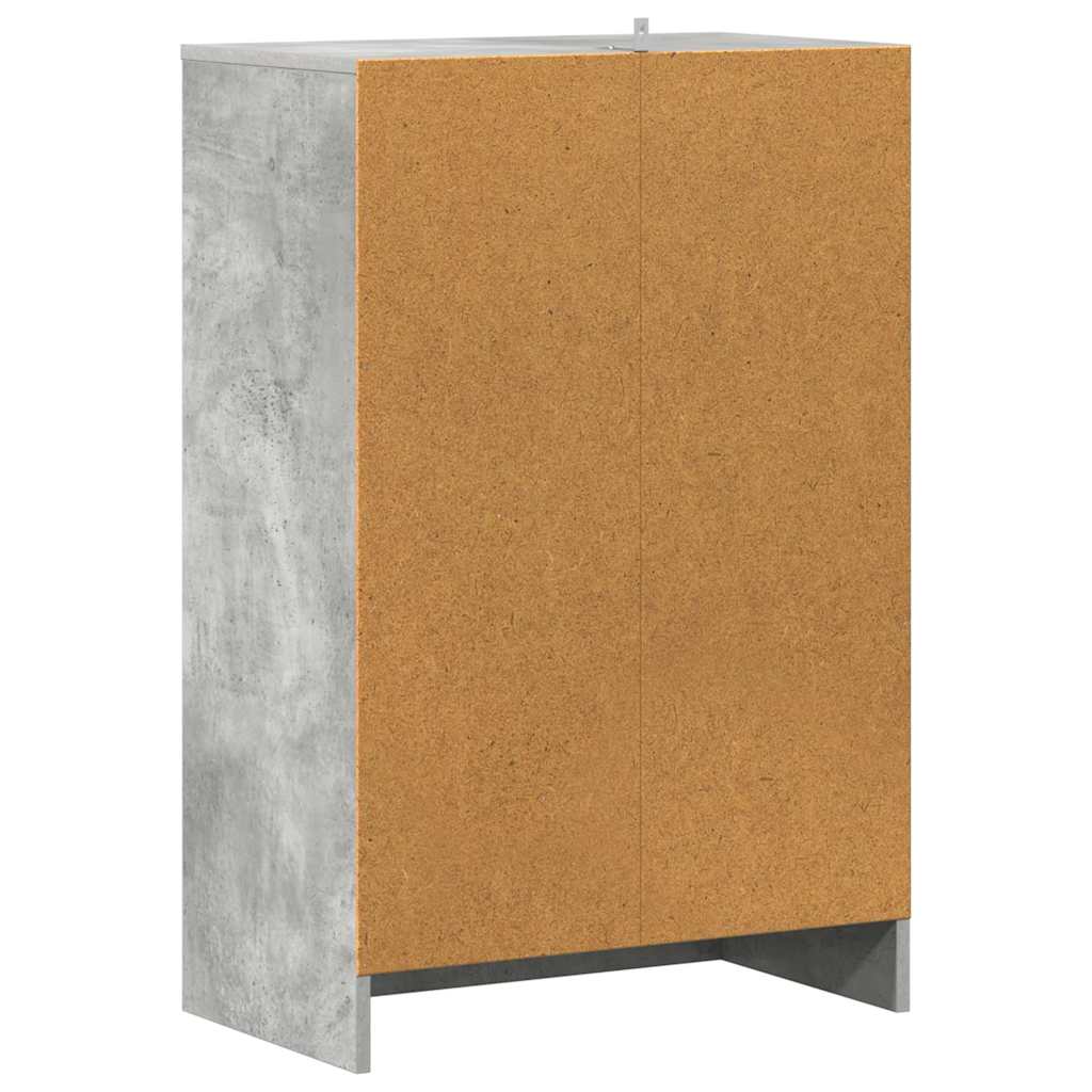 vidaXL Shoe cabinets 60 x 35 x 92 cm Concrete Grey 7 shelves 6