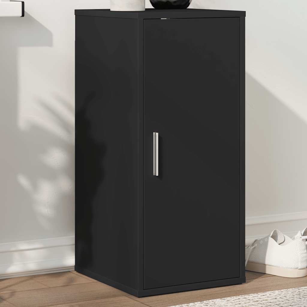 vidaXL Shoe Cabinet Black 32x35x70 cm Engineered Wood 3