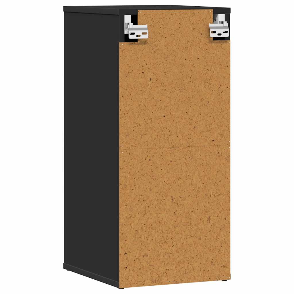 vidaXL Shoe Cabinets 2 pcs Black 32x35x70 cm Engineered Wood 6