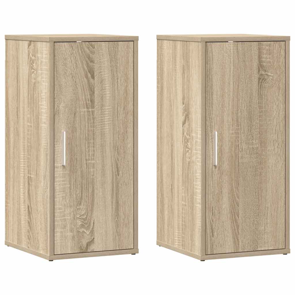 vidaXL Shoe Cabinets 2 pcs Sonoma Oak 32x35x70 cm Engineered Wood 2