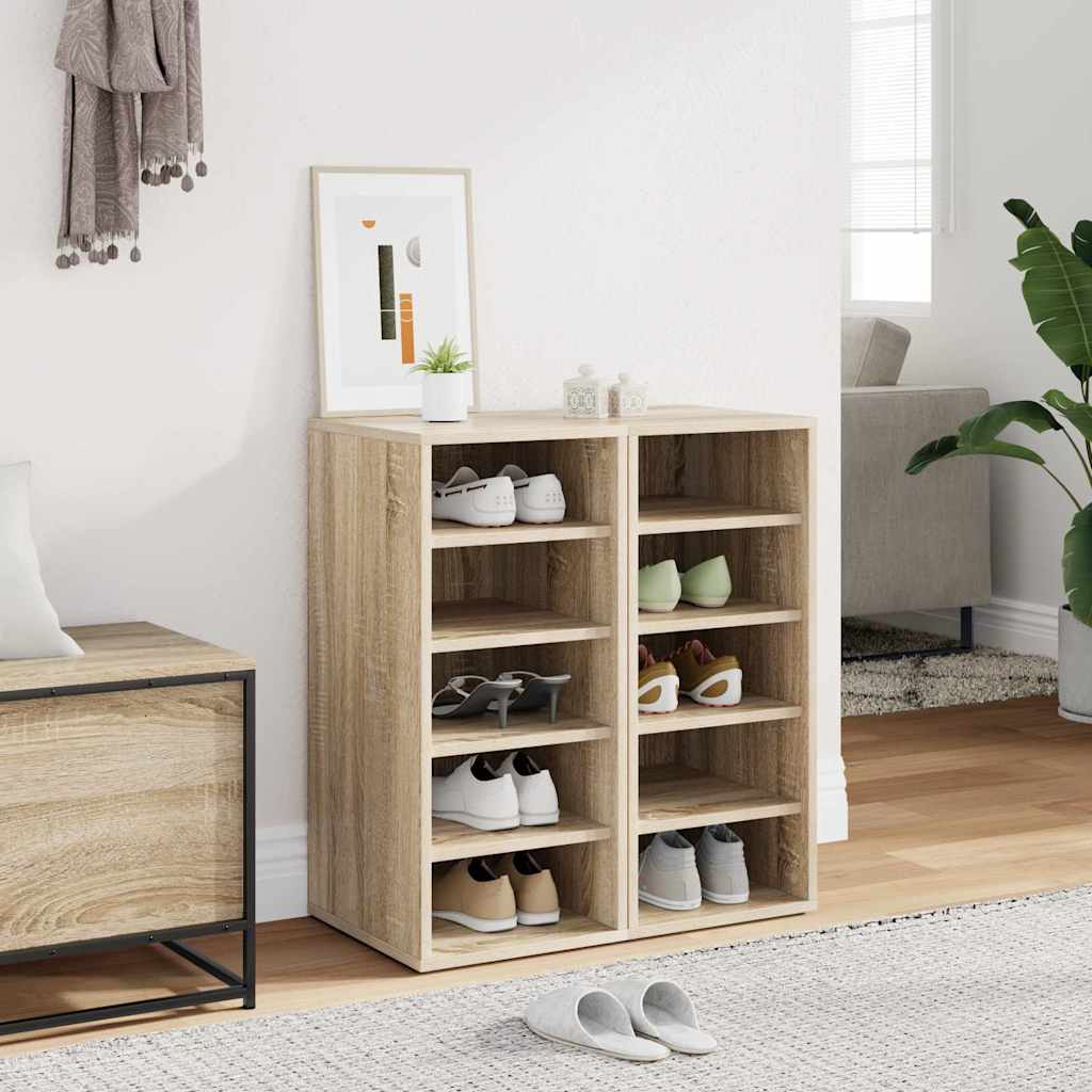 vidaXL Shoe cabinets 31.5 x 35 x 70 cm Sonoma Oak 5 compartments 1