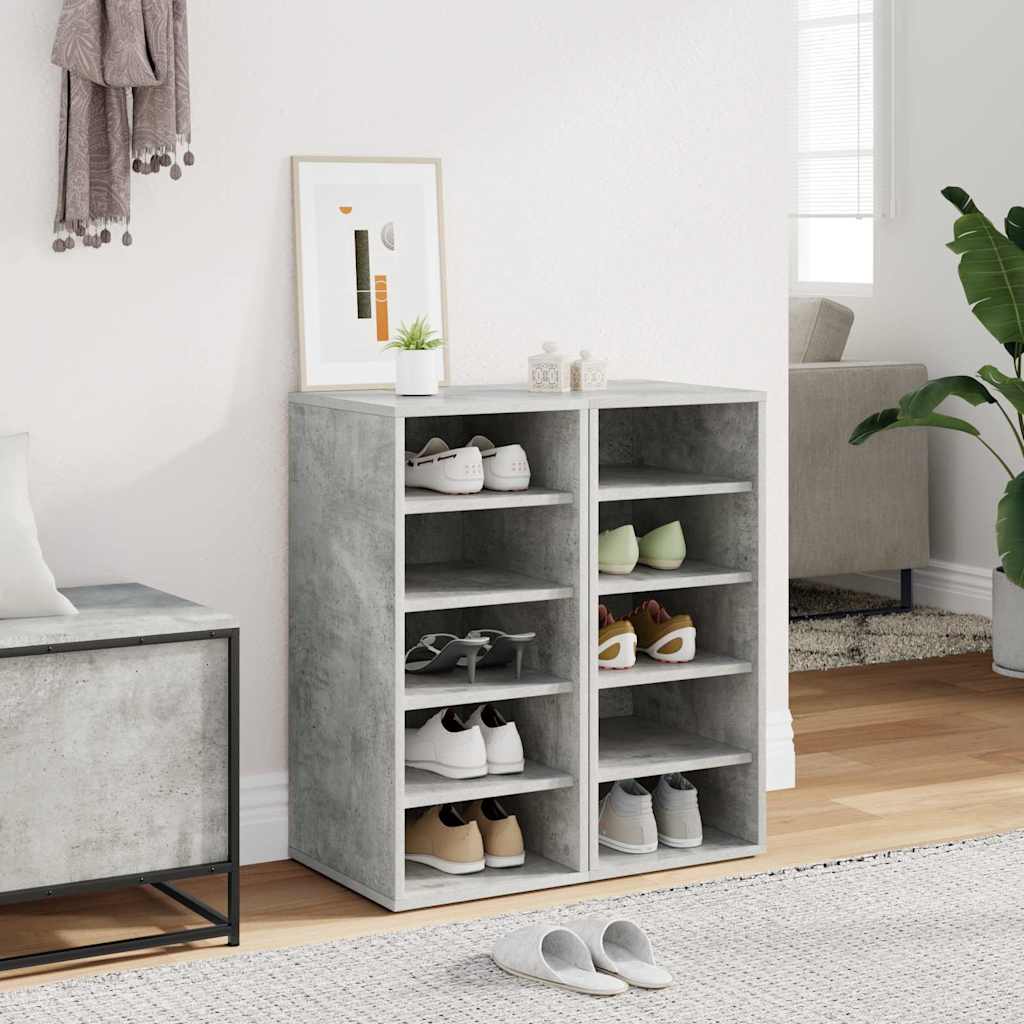 vidaXL Shoe cabinets 31.5 x 35 x 70 cm Concrete Grey 5 pairs of shoes 1