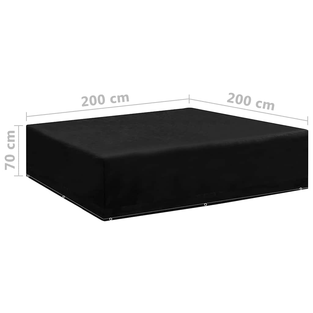 vidaXL Garden Furniture Cover | Set of 2 | Black | Polyethylene, Aluminium 4