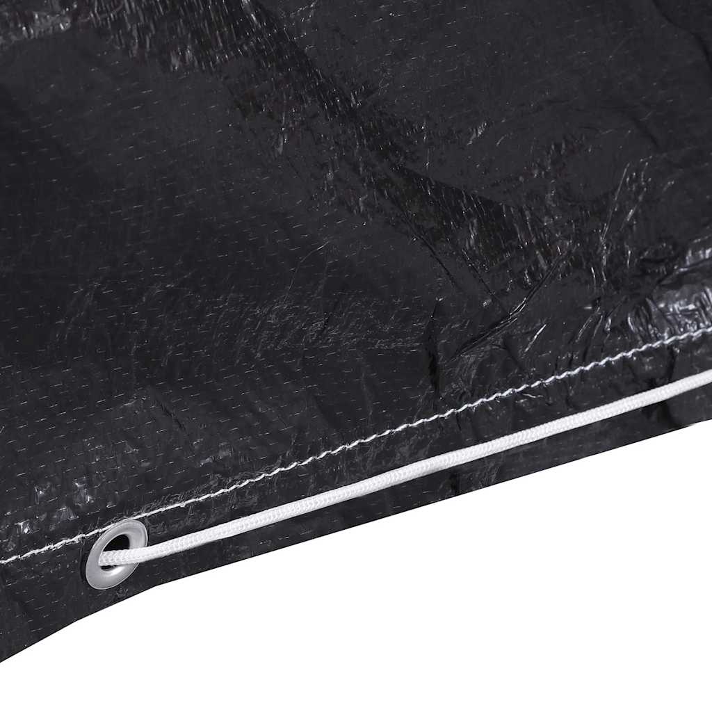 vidaXL Garden Furniture Cover | Set of 2 | Black | Polyethylene 5
