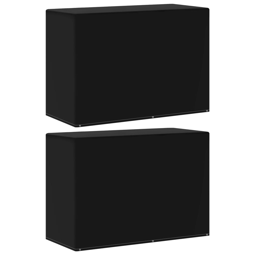 vidaXL Garden Furniture Cover | Set of 2 | Black | Aluminium, PE (Polyethylene) 1