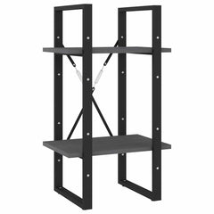 vidaXL Book Cabinet | Grey | Pinewood, Metal | Tall | Book Cabinet | Rectangular 4