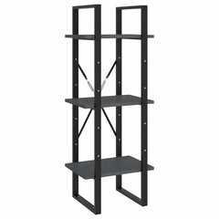 vidaXL Book Cabinet | Grey | Pinewood, Metal | Tall | Book Cabinet | Rectangular 5