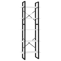 5-Tier Book Cabinet 60x30x175 cm Engineered Wood White