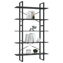 vidaXL Book Cabinet | Grey | Engineered wood and metal | Large | Book Cabinet 3