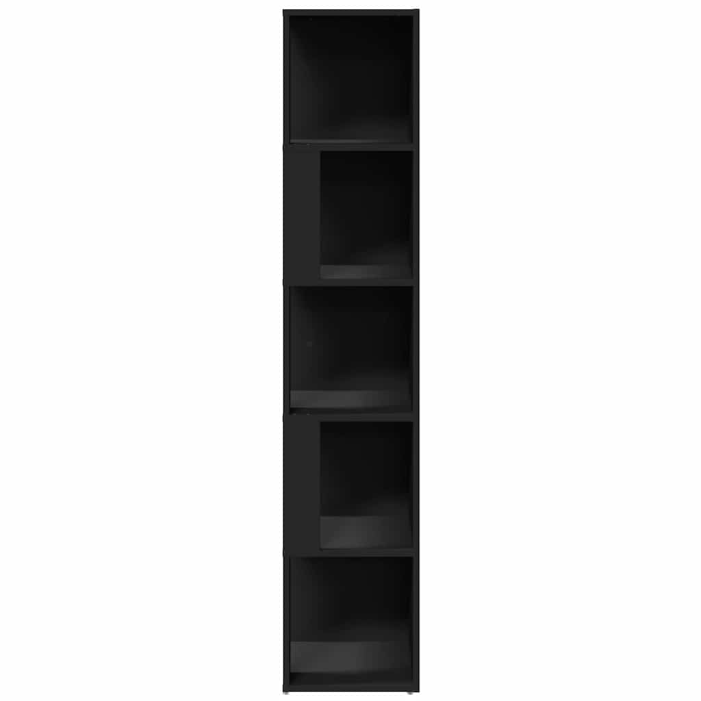 Corner Cabinet Black Engineered Wood, image 4