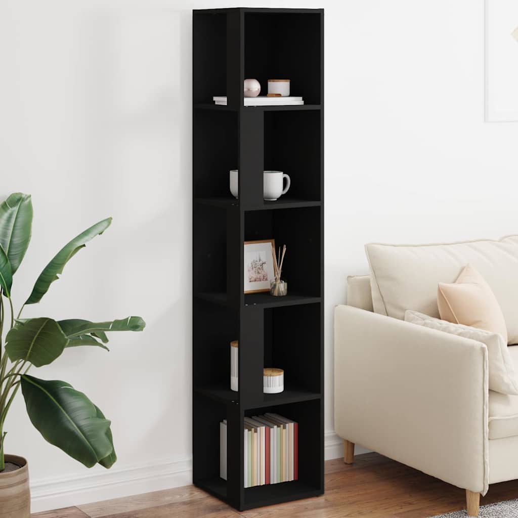Corner Cabinet 33x33x164.5 cm Engineered Wood 33 x 33 x 165 cm Black