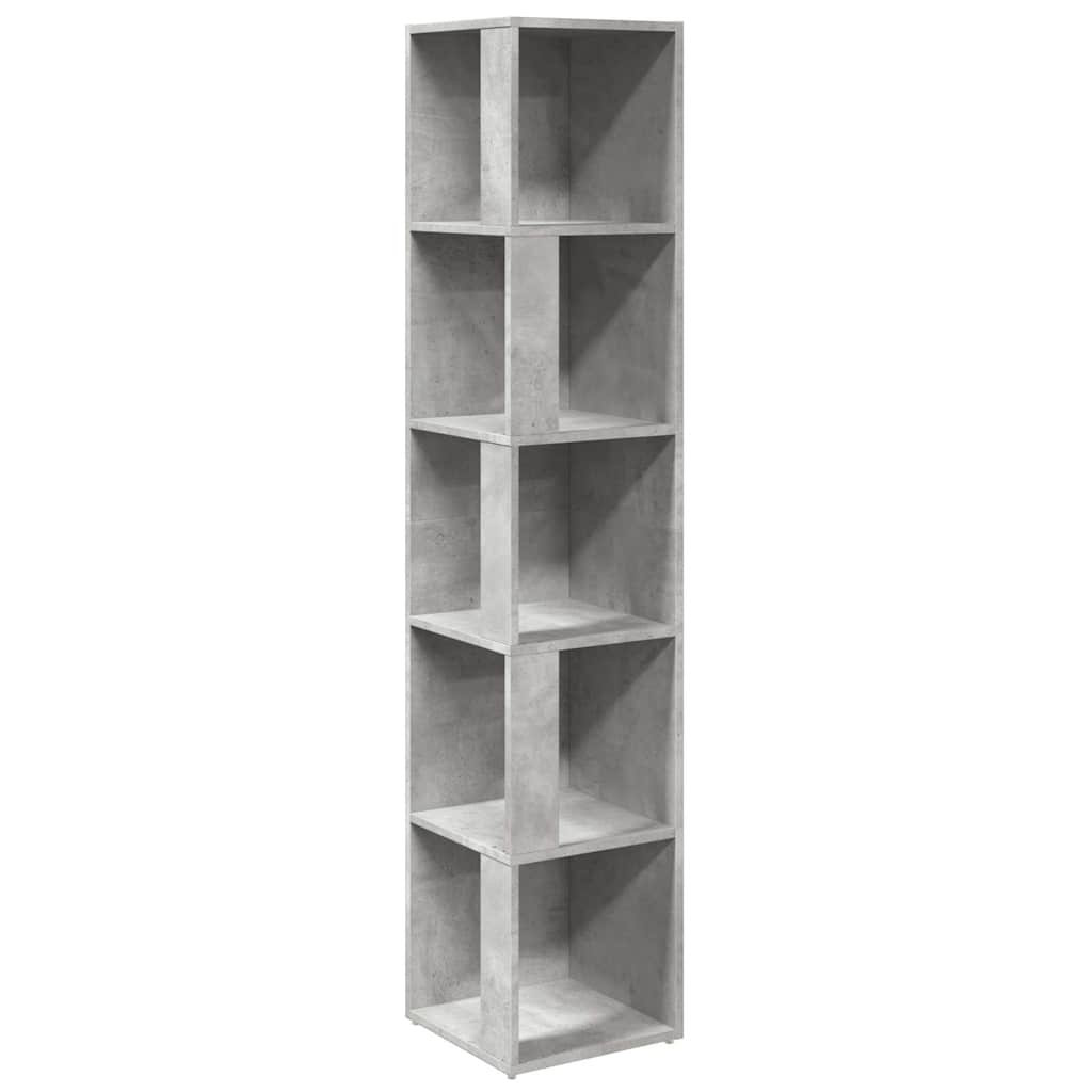 809048 vidaXL Corner Cabinet Concrete Grey 33x33x164,5 cm Engineered Wood 2