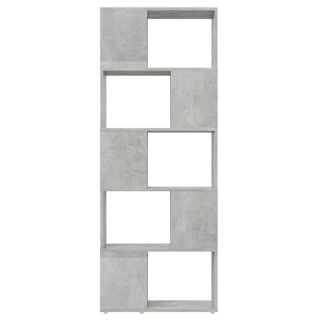 vidaXL Book Cabinet Room Divider Concrete Grey 60x24x155 cm 5