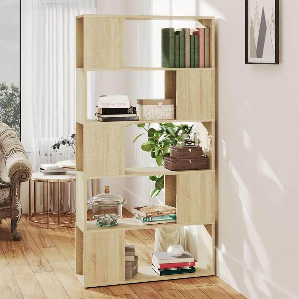 Book Cabinet Room Divider 80x24x155 cm Engineered Wood Sonoma oak