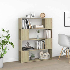 vidaXL Book Cabinet Room Divider Sonoma Oak 100x24x124 cm 3