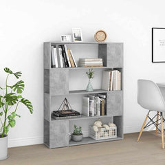vidaXL Book Cabinet Room Divider | Concrete grey | Engineered wood 3