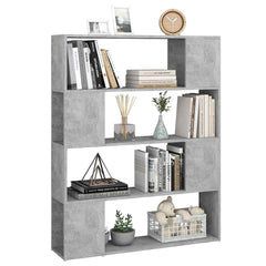 vidaXL Book Cabinet Room Divider | Concrete grey | Engineered wood 4