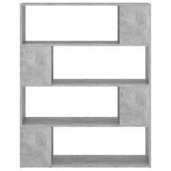 vidaXL Book Cabinet Room Divider | Concrete grey | Engineered wood 5