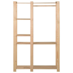 vidaXL Clothes Rack | Natural pinewood | Solid pinewood | 110 x 38 x 170 cm 3
