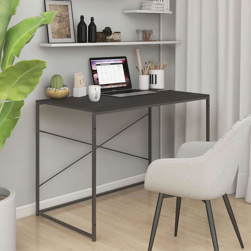 Computer Desk 110x60x70 cm Engineered Wood Black