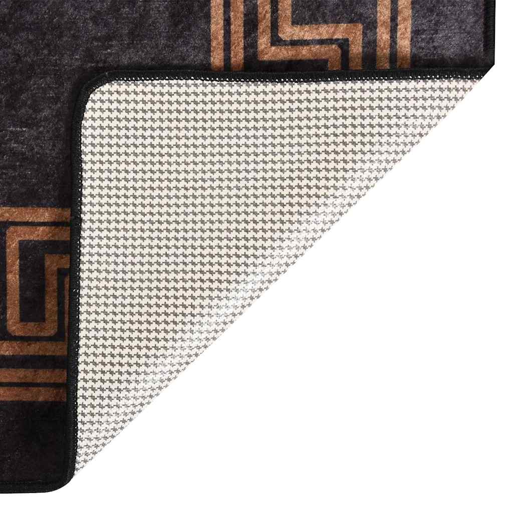 Rug Washable and Gold Black 120 x 180 cm