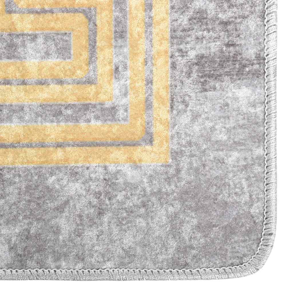 vidaXL Rug | Grey | 100% Polyester | 120x180 cm | Rug | Rectangular 3