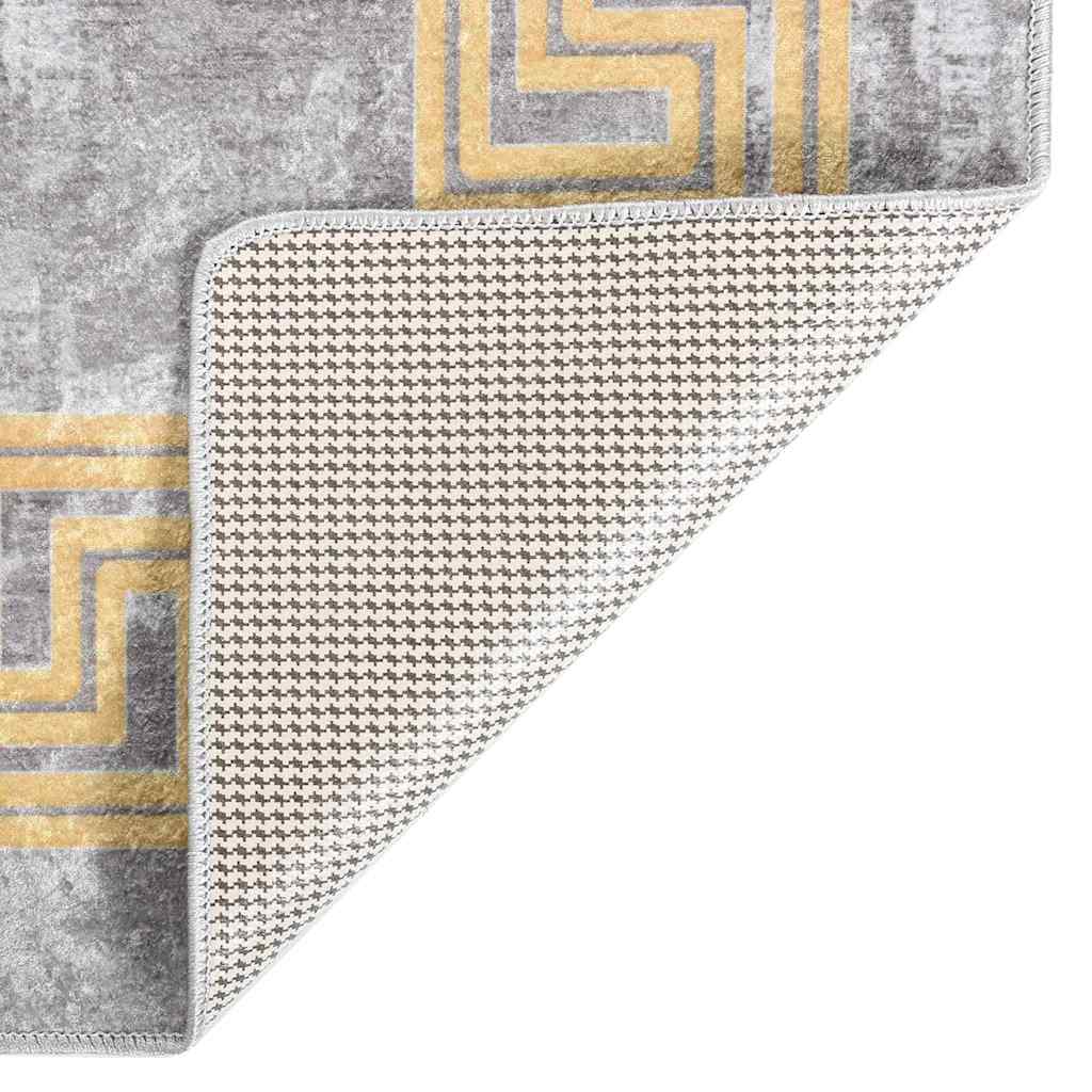 vidaXL Rug | Grey | 100% Polyester | 120x180 cm | Rug | Rectangular 4